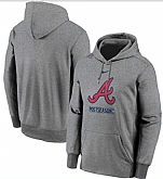 Men's Atlanta Braves Nike Gray 2020 Postseason Collection Pullover Hoodie,baseball caps,new era cap wholesale,wholesale hats